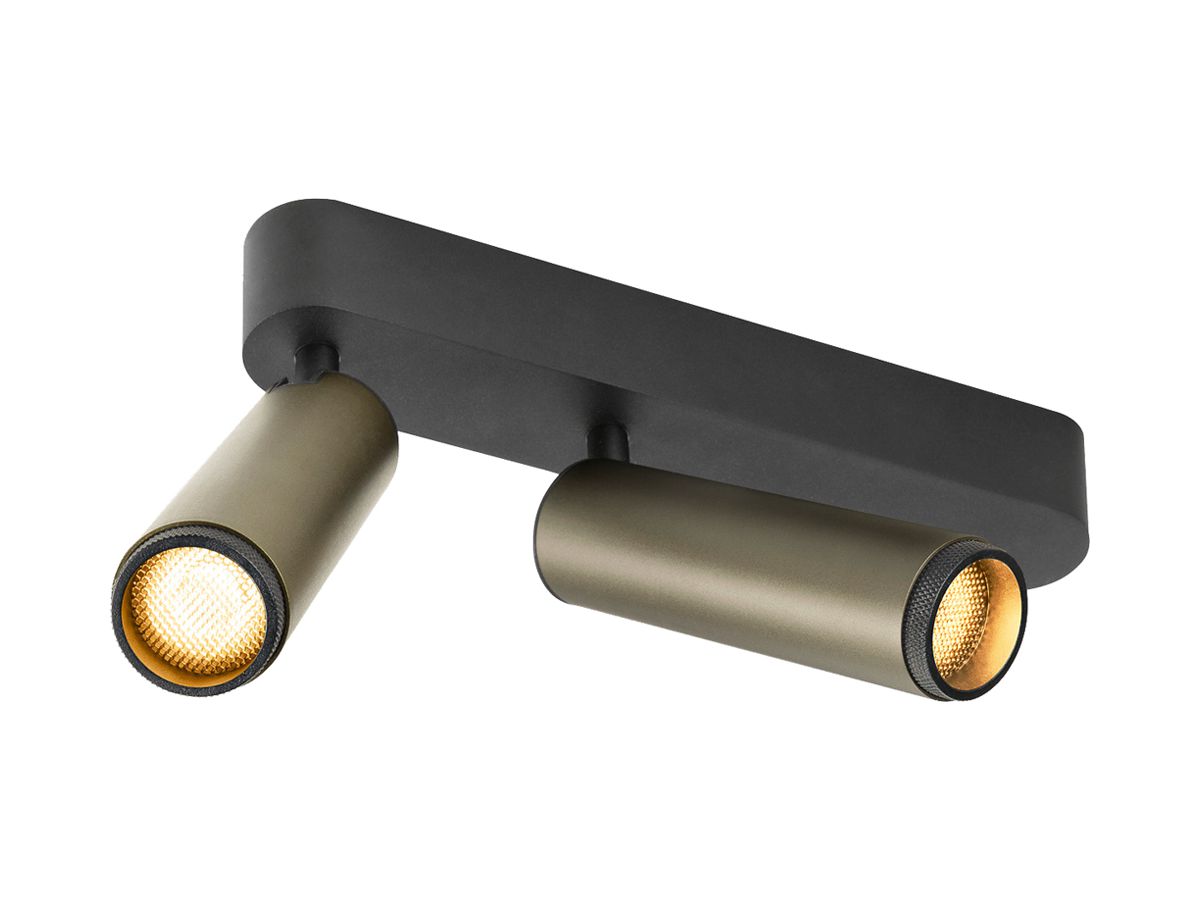 LED-Spot SLV GRIP SPOT M 28W 1520lm 3000K WB DIM 274×147×106mm schwarz/bronze
