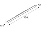 LED-Spot SLV SIGHT EASY 66W 10200lm 930 25° DALI AD3PH 1500mm schwarz
