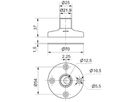 Fuss WERMA, für Rohr Ø25mm, Kunststoff, für Signalsäule, grau