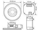 UP-Präsenzmelder ESYLUX PD-FLAT-LS 360i/8 RW DALI, weiss