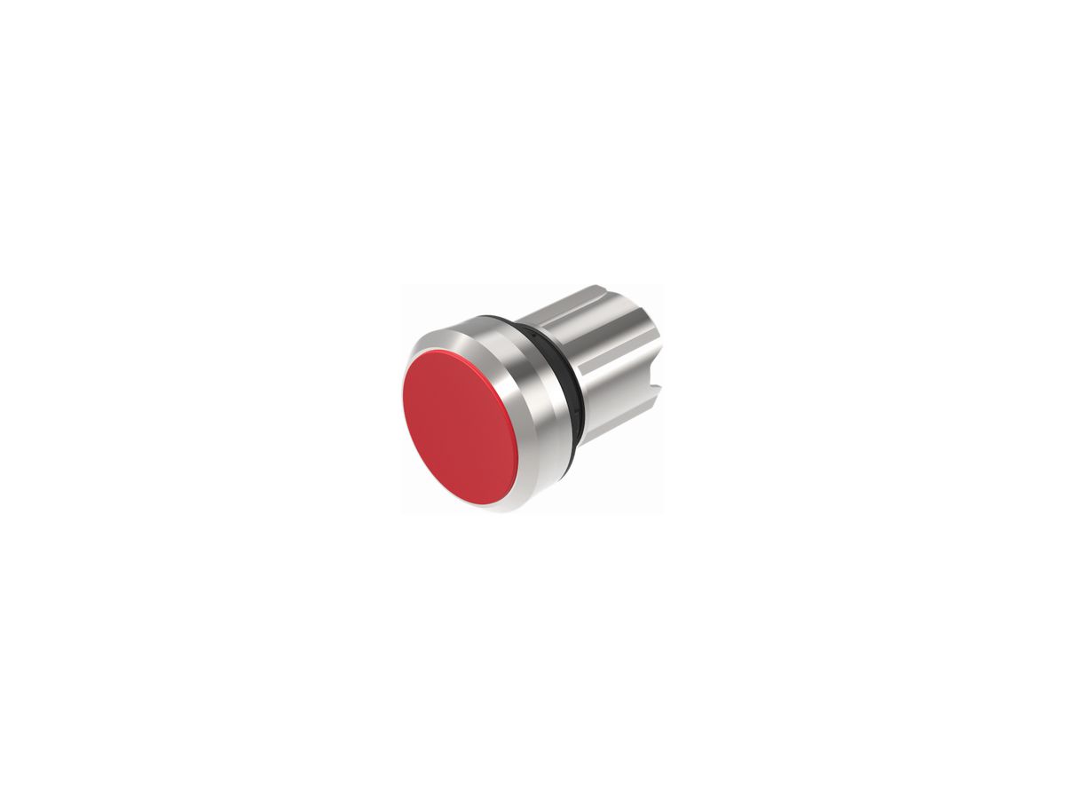 EB-Druckschalter EAO45, R, rot Ring silber bündig