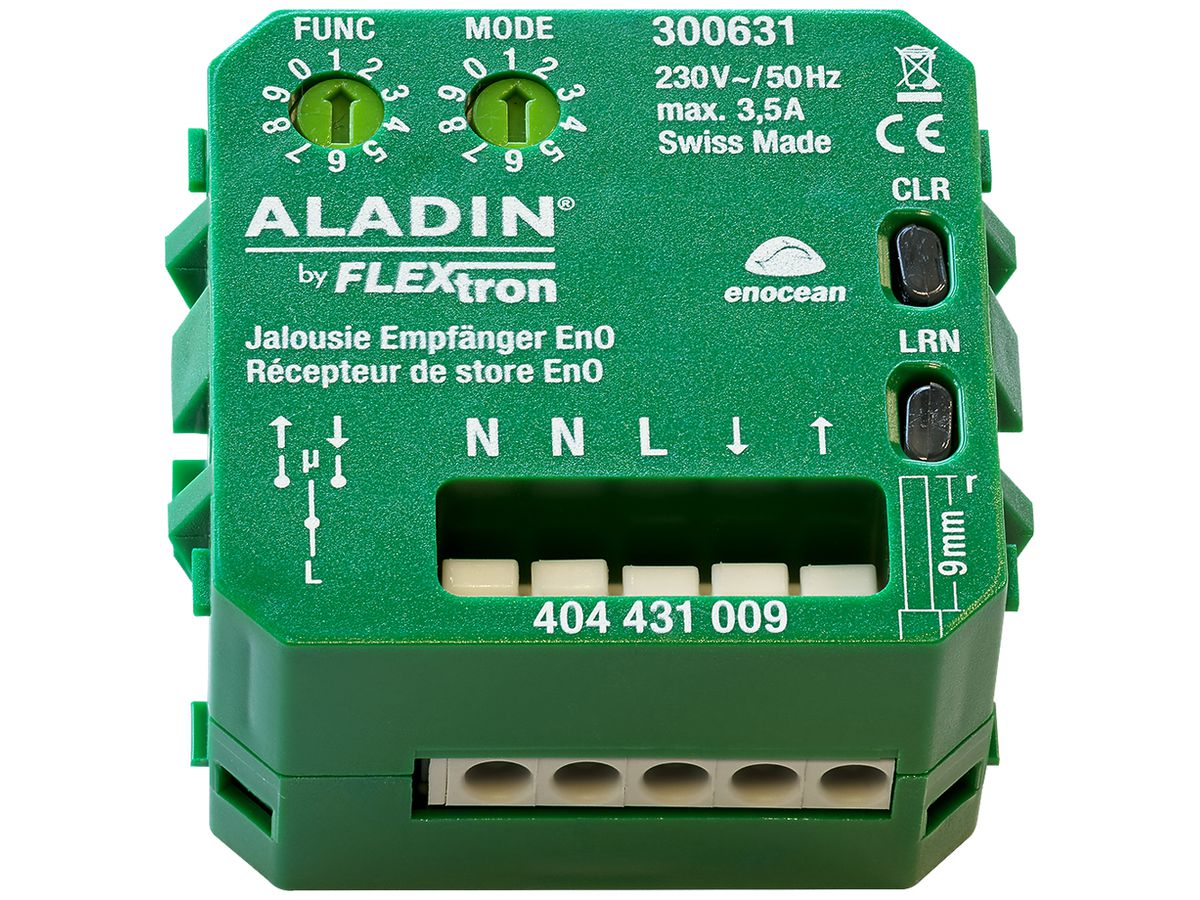 EB-RF-Jalousieaktor ALADIN EnO, 1-Kanal, Multifunktion, 230V/3.5A