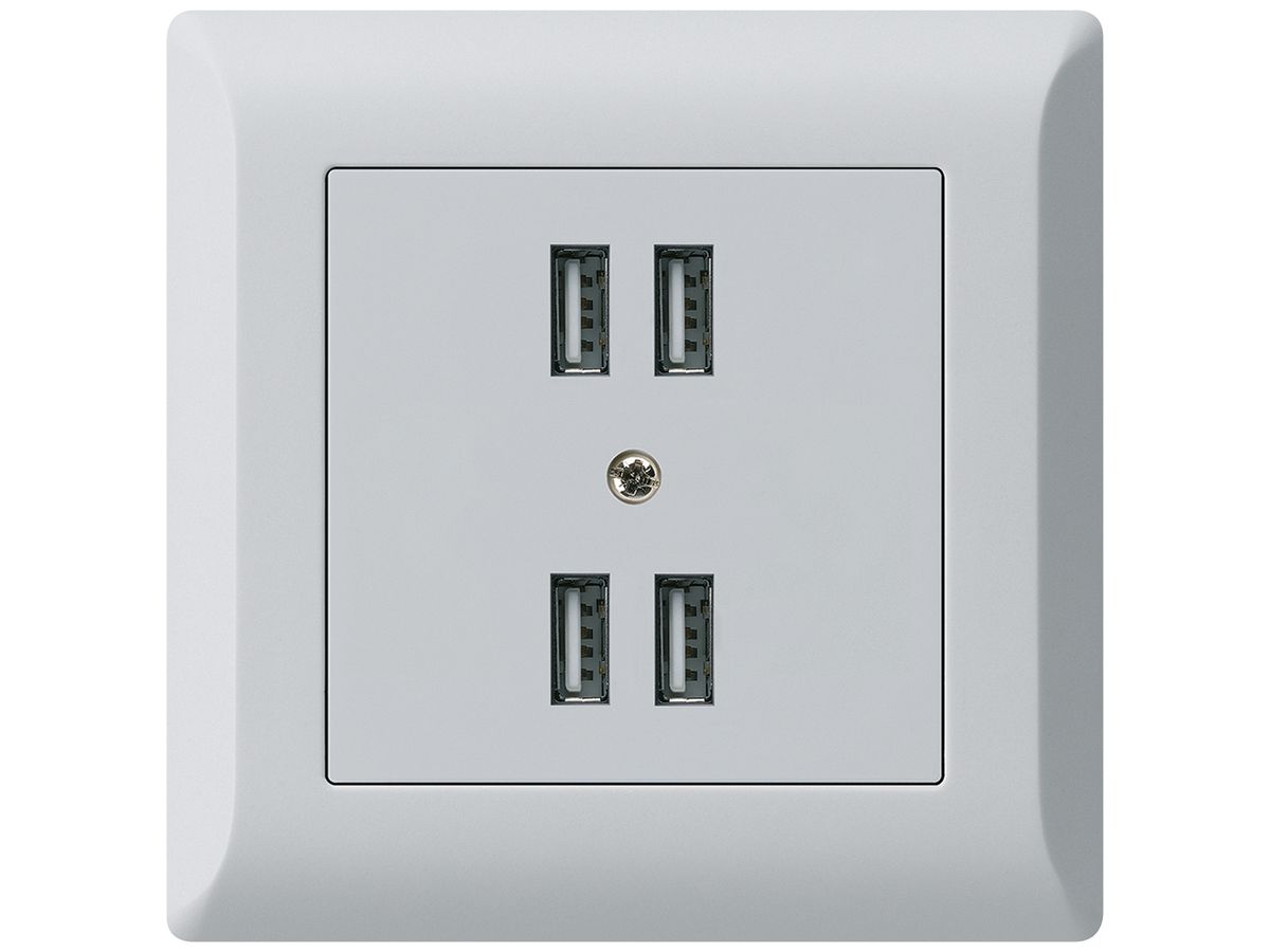 UP-Steckdose 4×USB kallysto.line 2400mA hellgrau