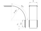 Deckel Bettermann zu Aussenbogen vertikal 90° 60×300mm Double Dip