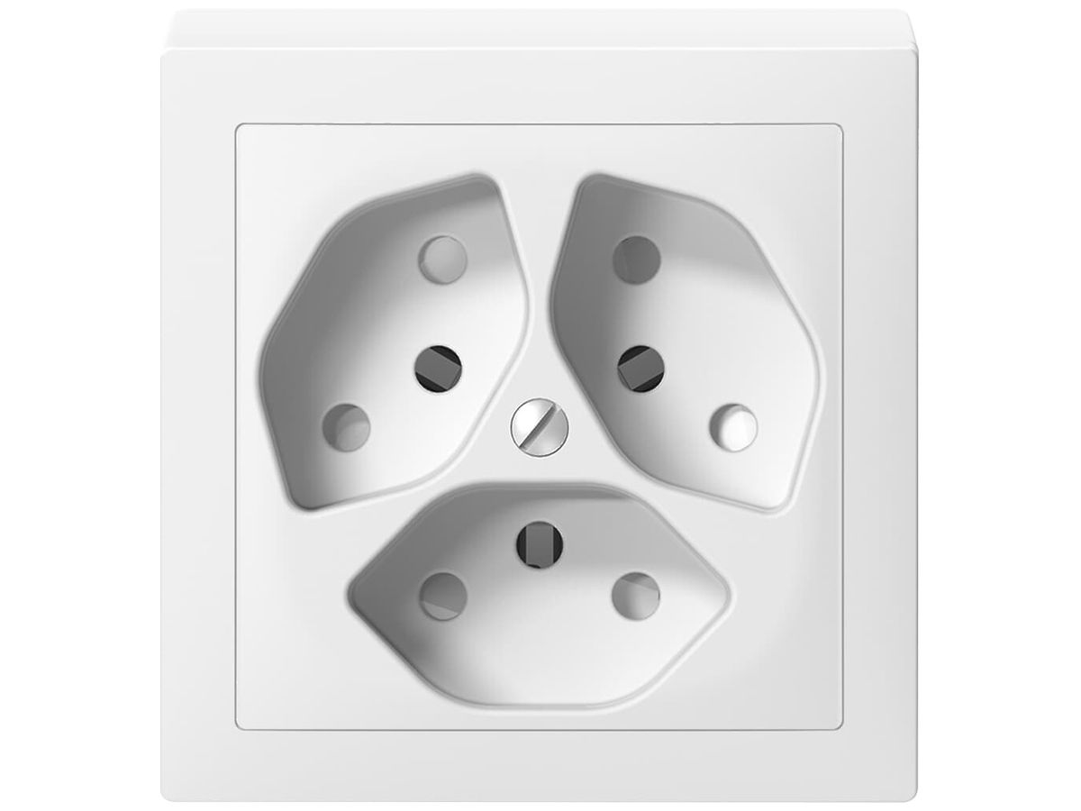 AP-Steckdose SIDUS 3×T13 weiss