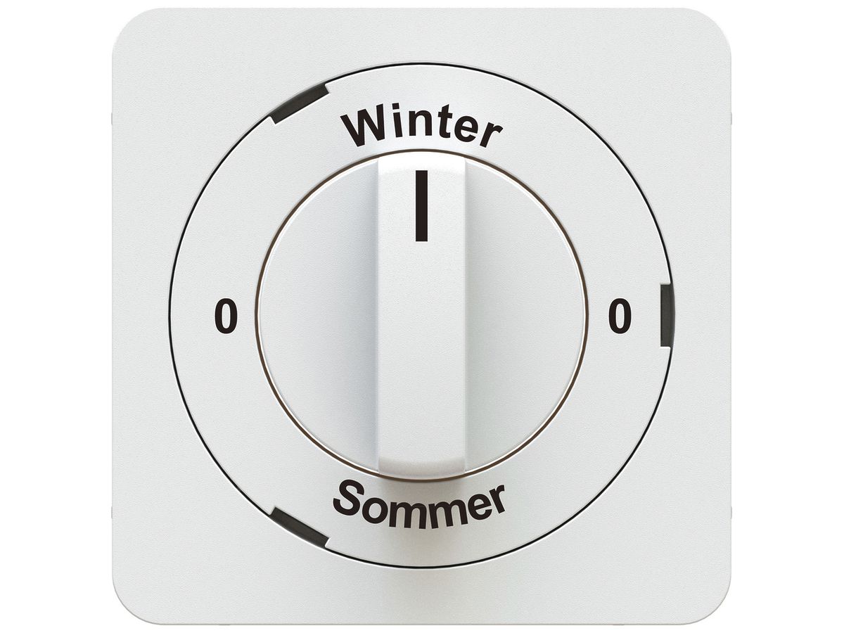Frontplatte MH priamos 0-Winter-0-Sommer für Dreh-/Schlüsselschalter weiss