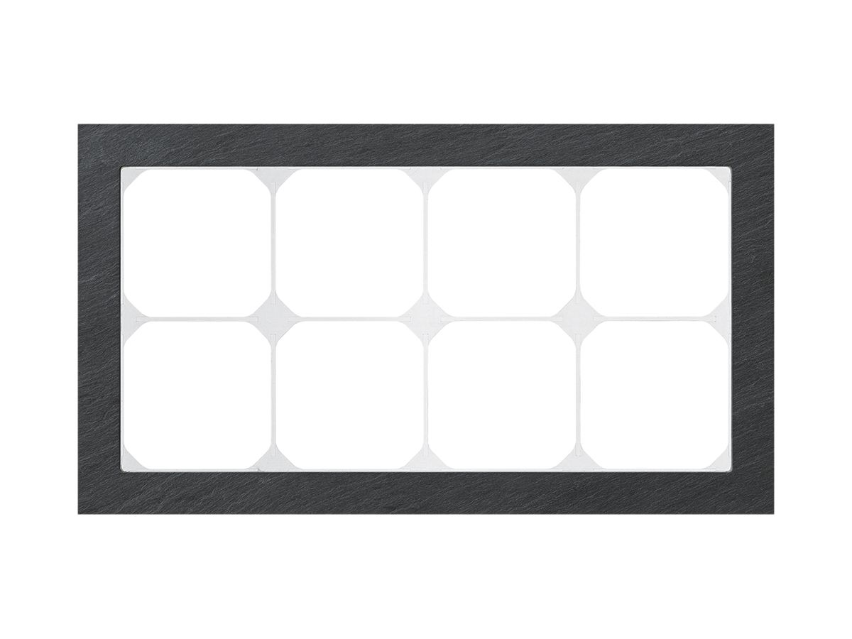Abdeckrahmen KAL.art 2×4 154×274mm Schiefer schwarz