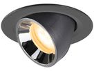 LED-Downlight SLV NUMINOS GIMBLE XS 6.9W 1800lm 3000K WB DALI Ø68 sz/cr