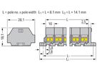Klemmenleiste WAGO 2.5mm² 12L grau