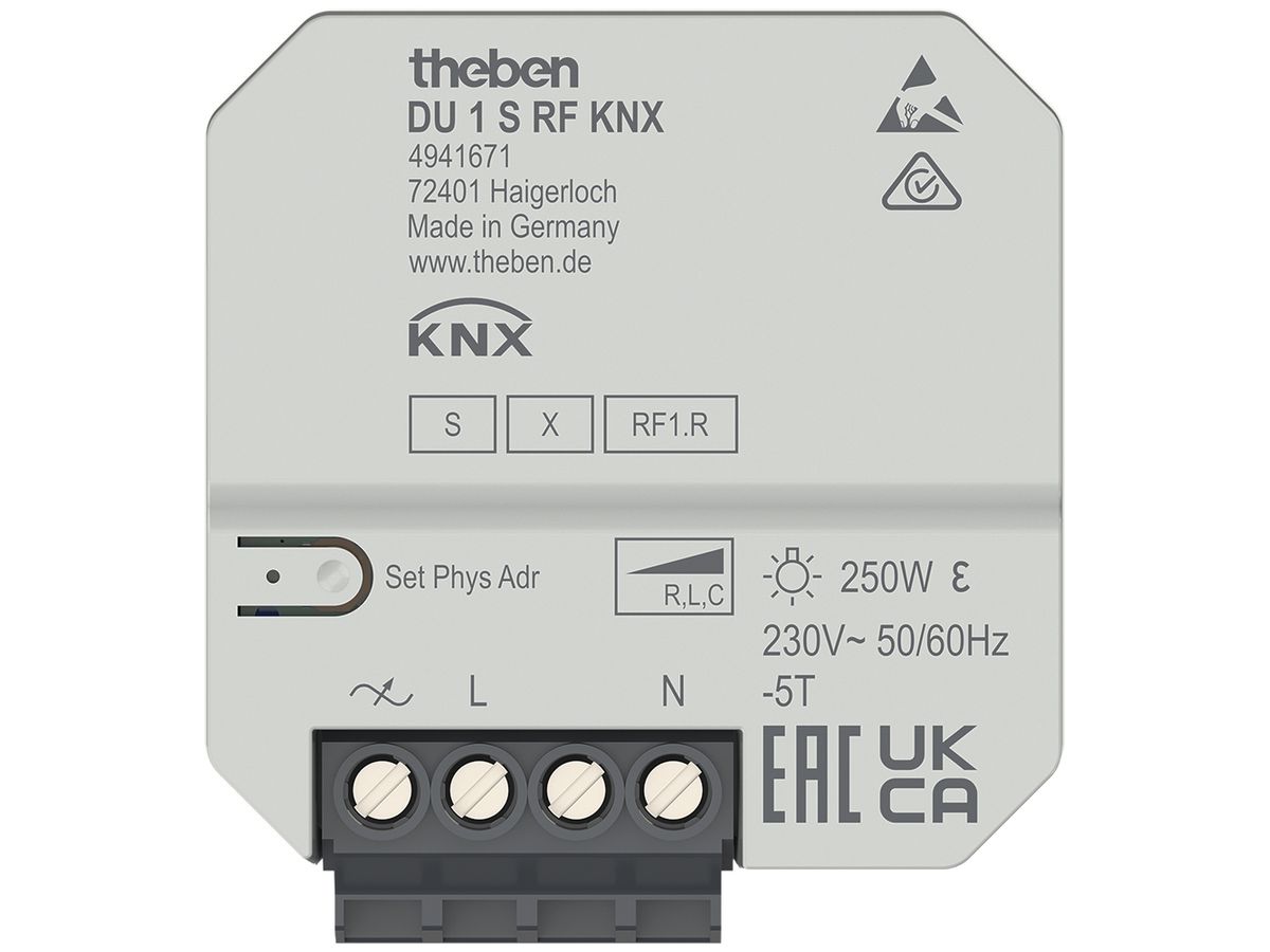 EB-Dimmaktor KNX Theben DU 1 S RF 1-Kanal