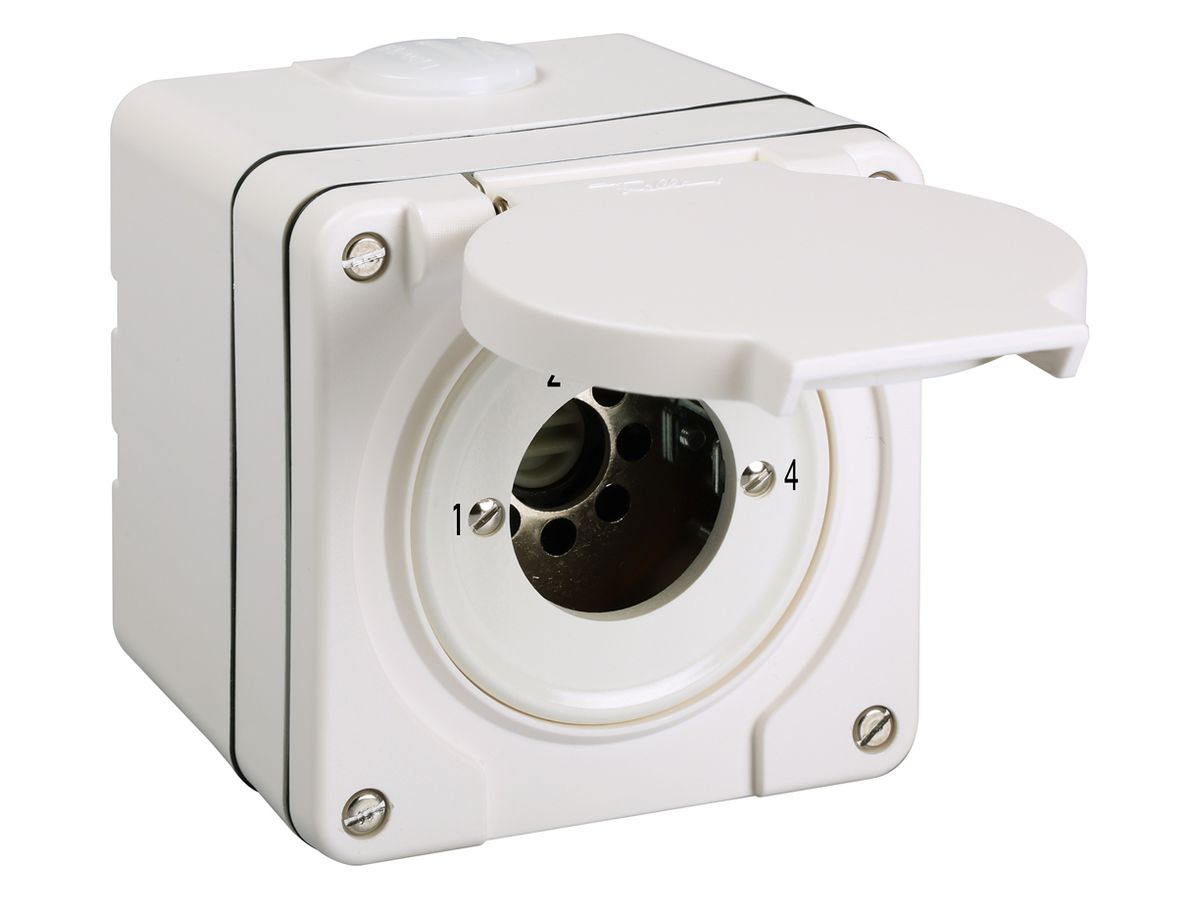 AP-Schlüsselschalter AWAG NEVO Stufenschalter 1-polig 20A 690V 87×87×94mm weiss
