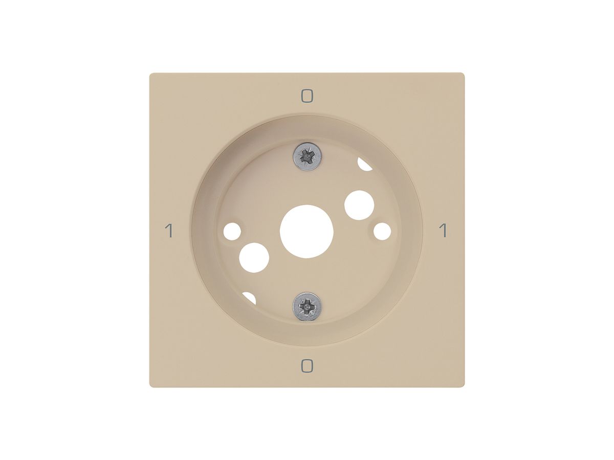 Frontplatte kallysto 0-1-0-1 60×60mm für Drehschalter S0 beige