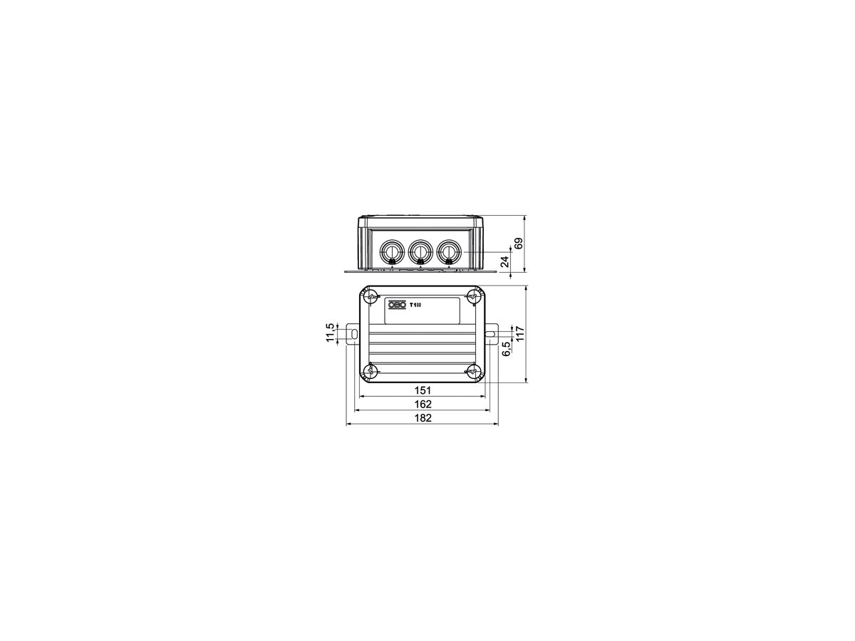 Kabelabzweigkasten Bettermann E30-E90 1 Sicherungshalter 150×116×67mm 6mm² or