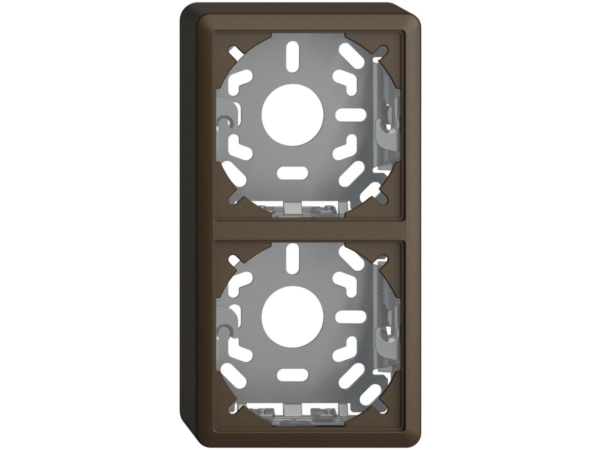 Kappe mit Grundplatte 2×39mm für Kombination FX vertikal/horizontal coffee