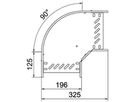 Bogen BET RB 90° 60×200mm Edelstahl A4 blank