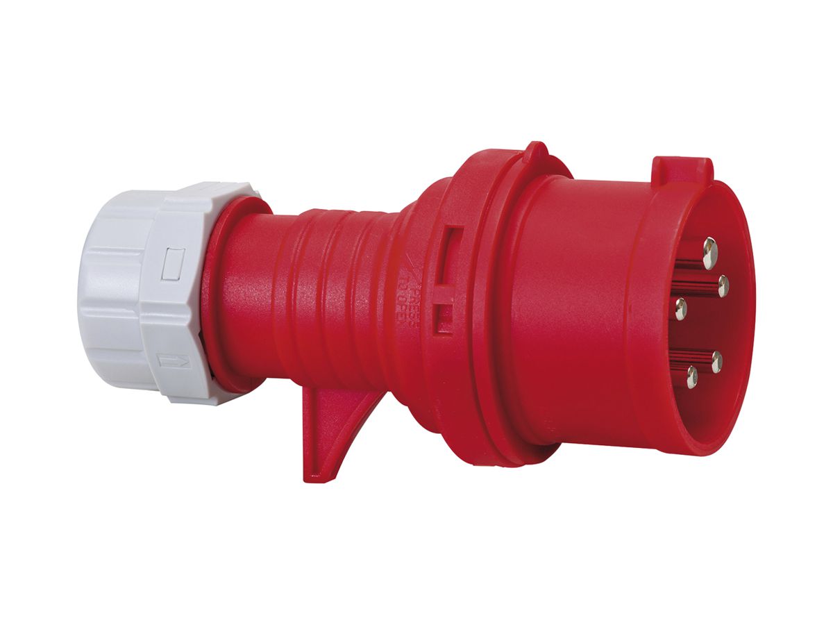 Stecker Brennenstuhl CEE 16A 3L+N+PE 400V 6h rot Ø65×140mm IP44
