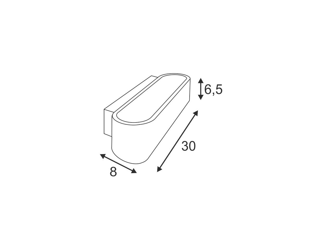 Wandleuchte SLV OSSA, R7s 120W up/down oval IP20 weiss