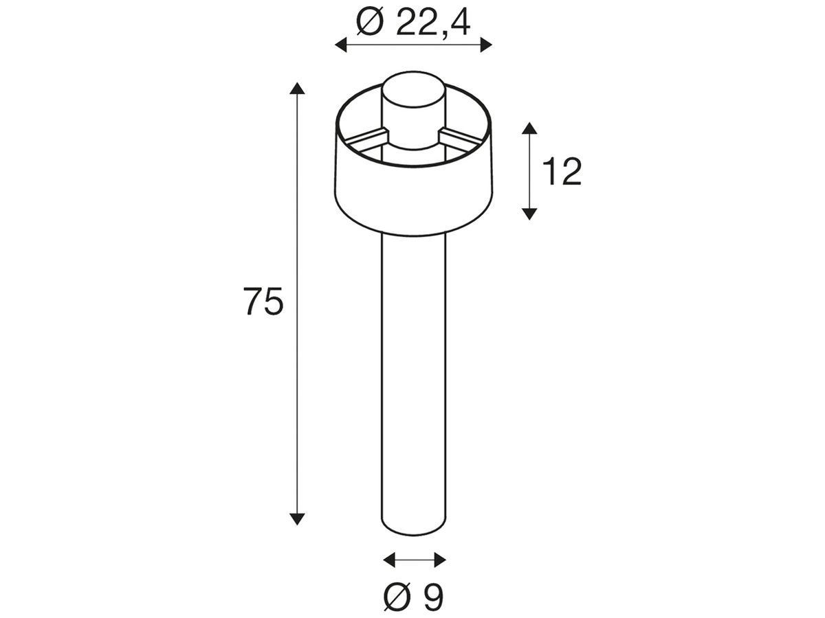 Wegeleuchte SLV PHOTONI E27 1×13W IP65 Ø224×750mm Rost