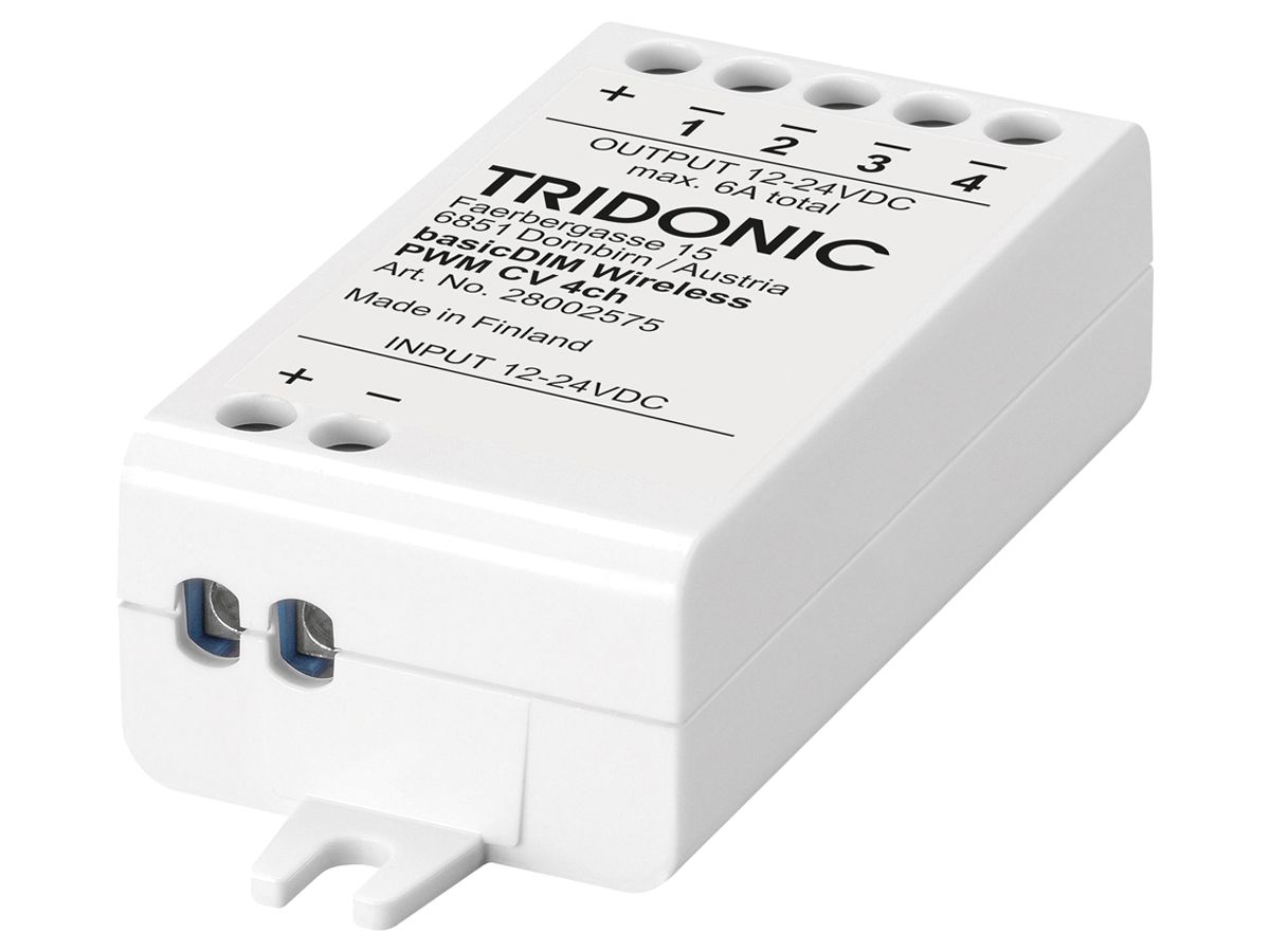 LED-Dimmer Tridonic PWM CV 4CH für 12…24V-Konverter, Bluetooth, RGBW, TW