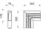 Flachwinkel Bettermann GKH-F 70×170mm PC/ABS fallend/steigend reinweiss
