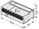 Verbindungsklemme WAGO MICRO für Draht 8×0.6…0.8mm grau