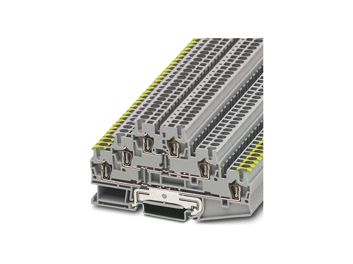 Doppelstockreihenklemme 0.08…4mm² grau, ST 2.5-PE/L/L