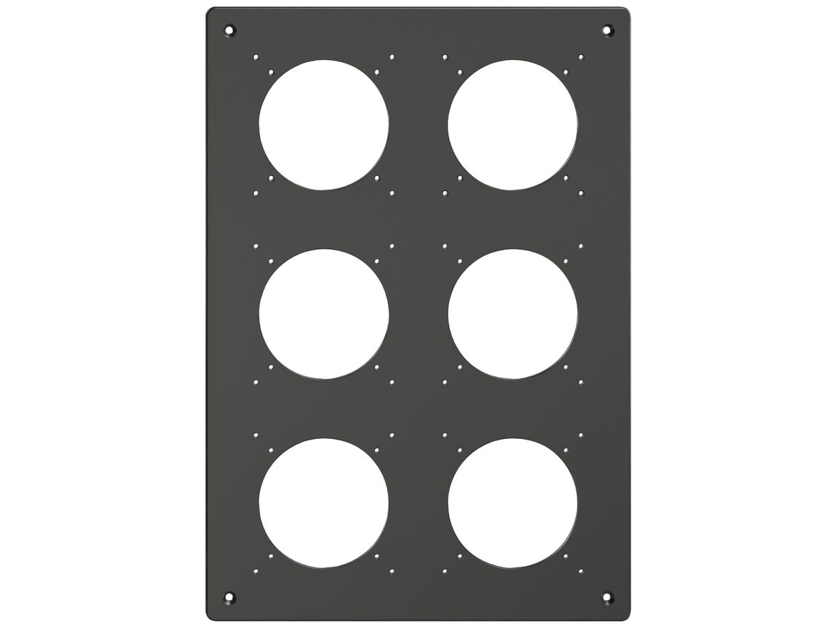 NUP-Kopfzeile Feller NEVO, 3×2, für N.CO-Apparate, schwarz