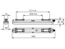 LED-Feuchtraumleuchte CoreLine WT120C 25W 4000lm 840 IP65 665mm grau