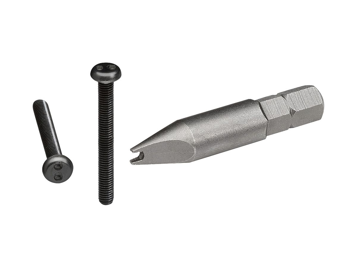 Schraube vandalensicher Hager robusto IP55 26mm schwarz 20 Stk mit Werkzeug