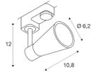 Strahler SLV AVO, GU10 50W mit 3-Phasen-Adapter IP20 schwarz