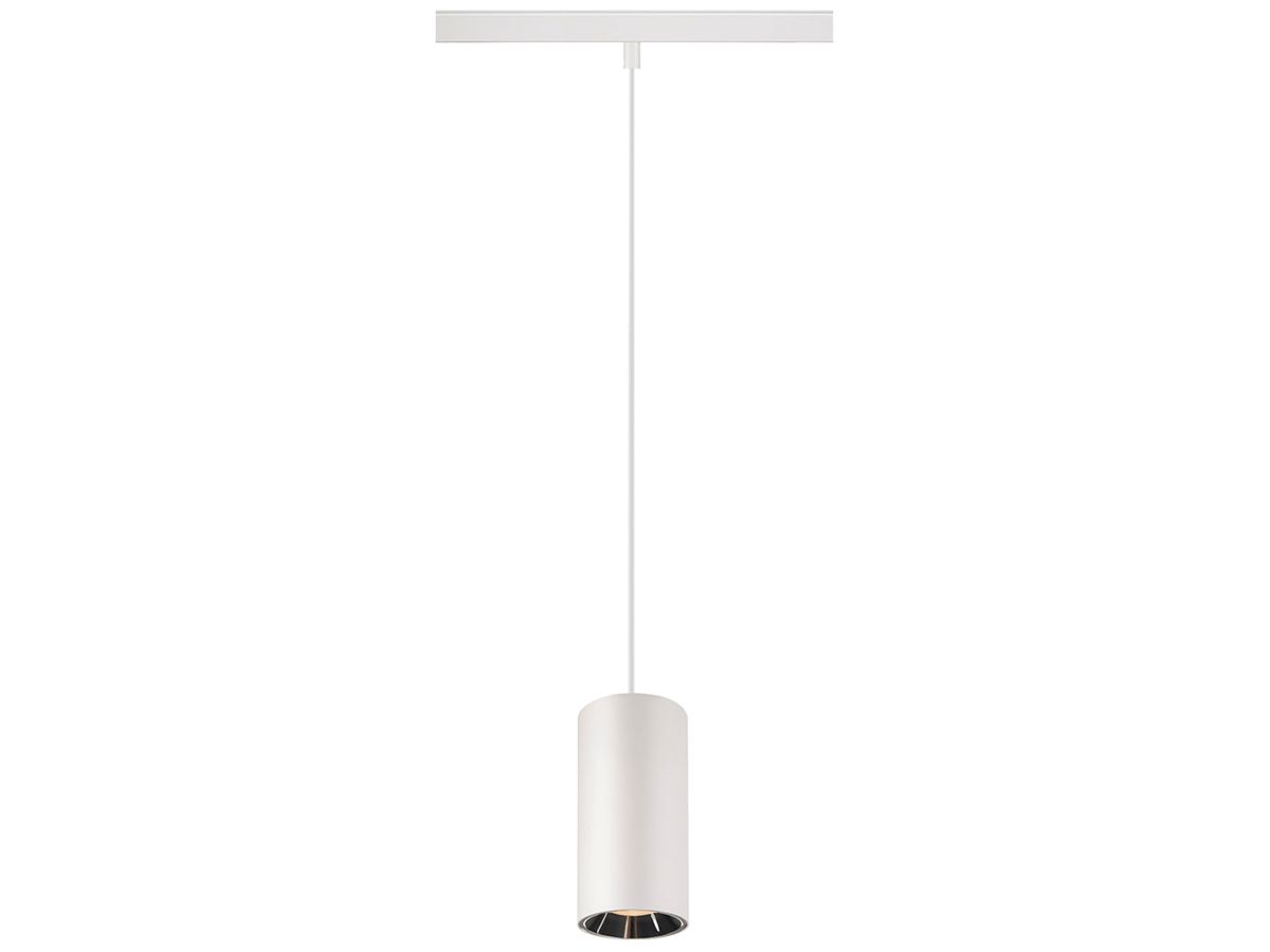 LED-Pendelleuchte SLV NUMINOS S 48V TRACK DALI 16W 960lm 927 Ø60 ws/Cr 20°