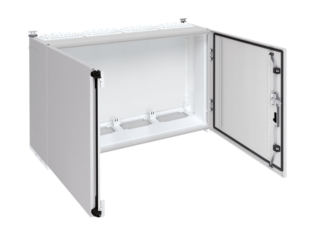Wandschrank Hager univers mit Volltür SK II IP55 650×1050×275mm RAL 7035
