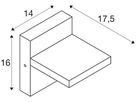 LED-Wandleuchte SLV ABRIDOR SENSOR 14W 3000/4000K 750lm IP54 anthrazit