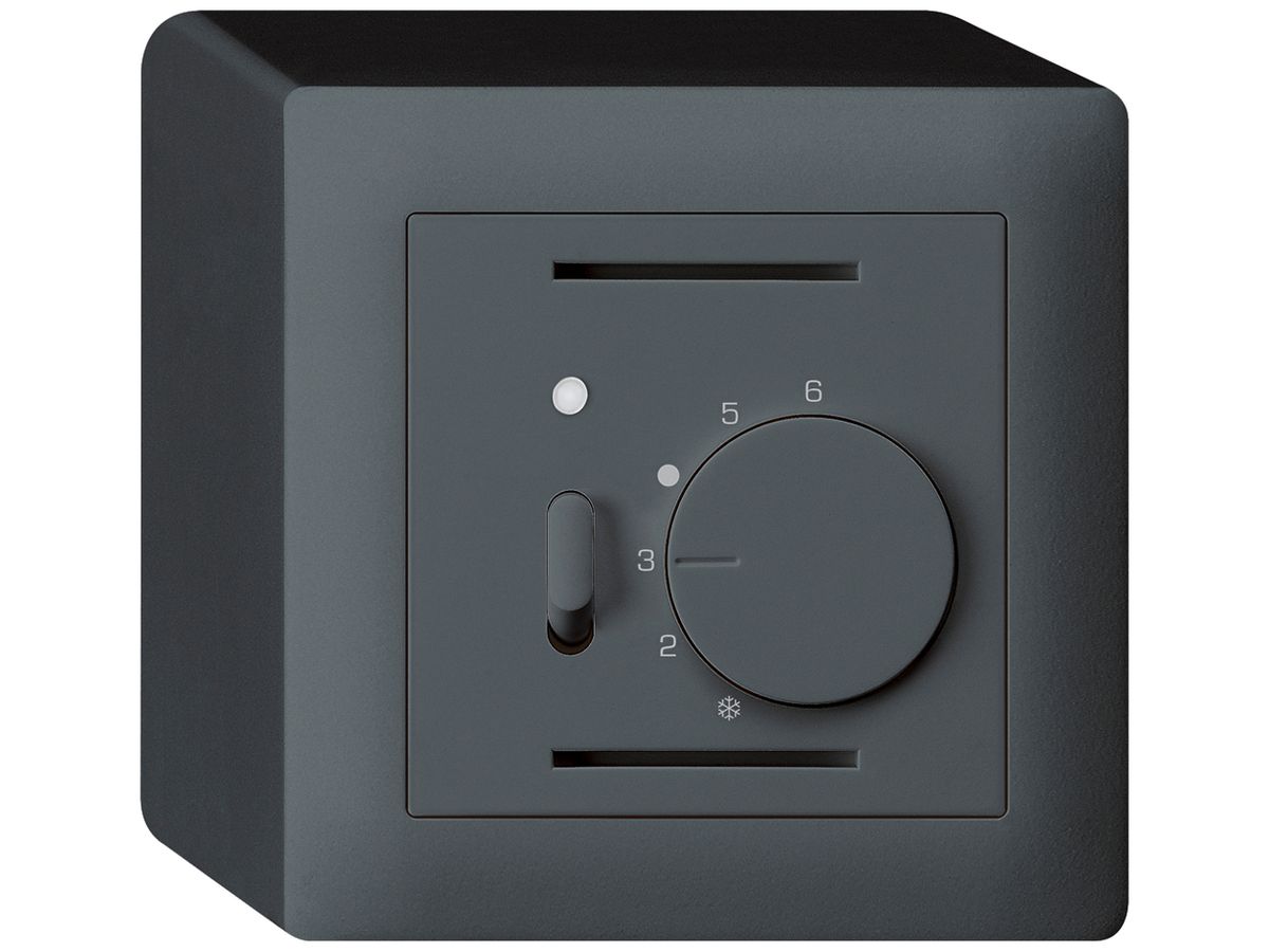 AP-Raumthermostat kallysto anthrazit mit Schalter