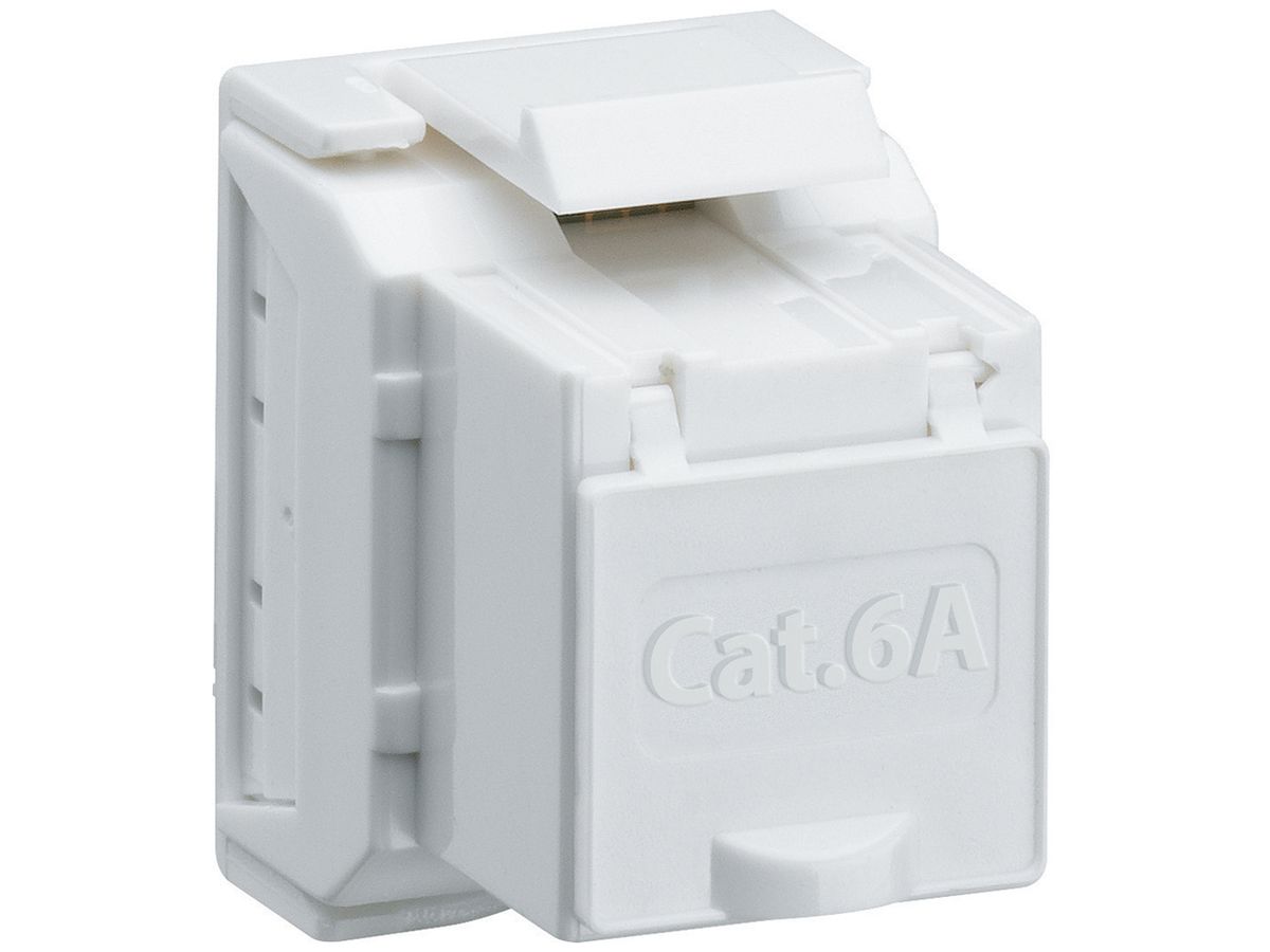 RJ45-Modul Hager HMS Kat.6a, UTP, weiss