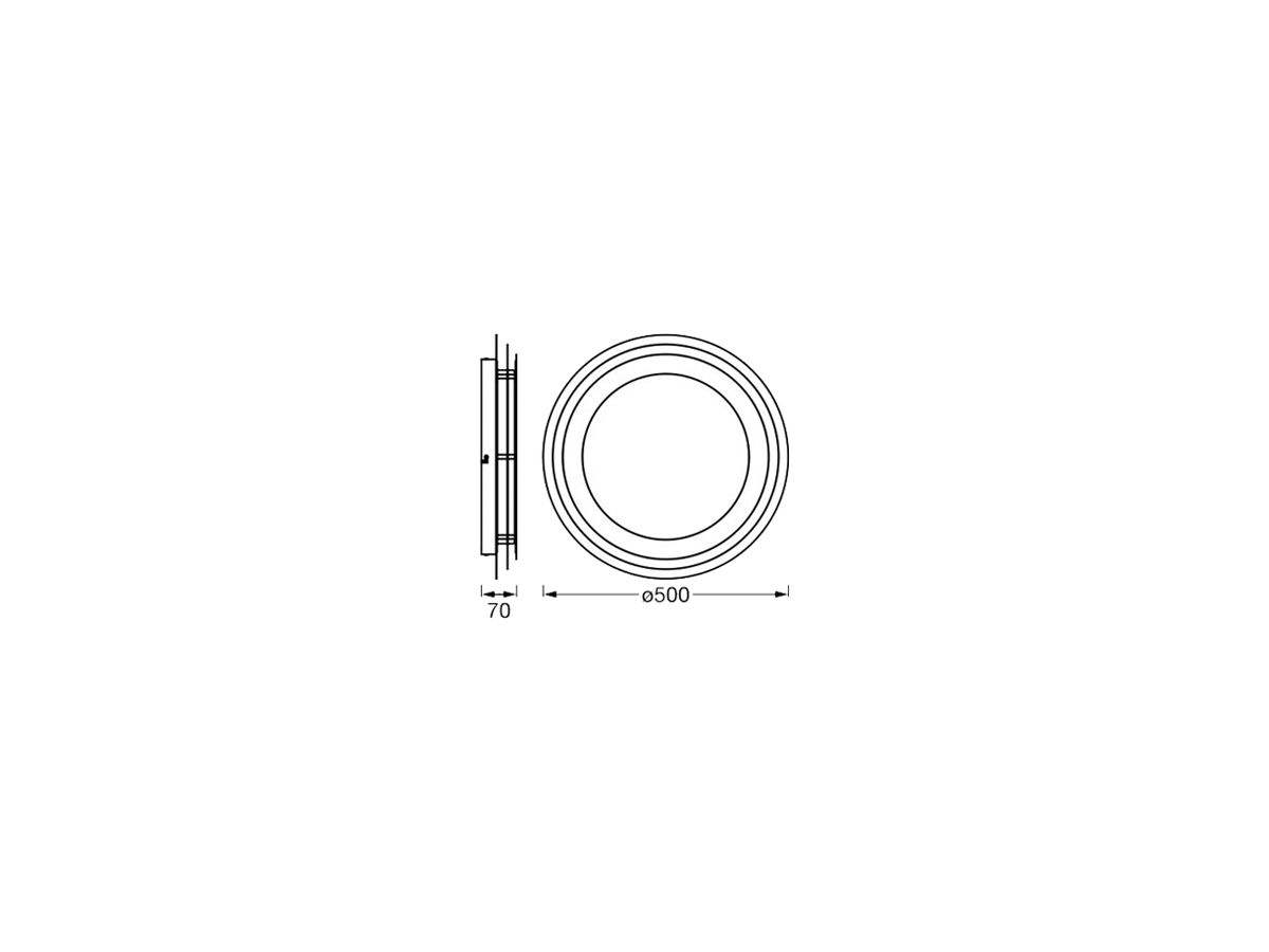 LED-Deckenleuchte LEDVANCE ORBIS SPIRAL Layer 38W 2140lm 3000K Ø500mm weiss
