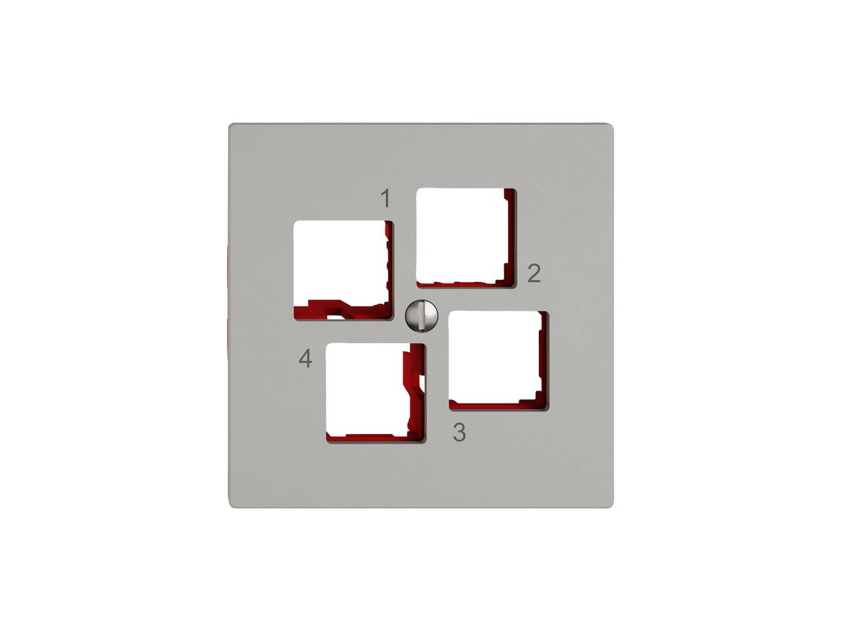 Montageset EDIZIO.liv EASYNET S-One SNAPFIX® gerade 4×RJ45 hgu