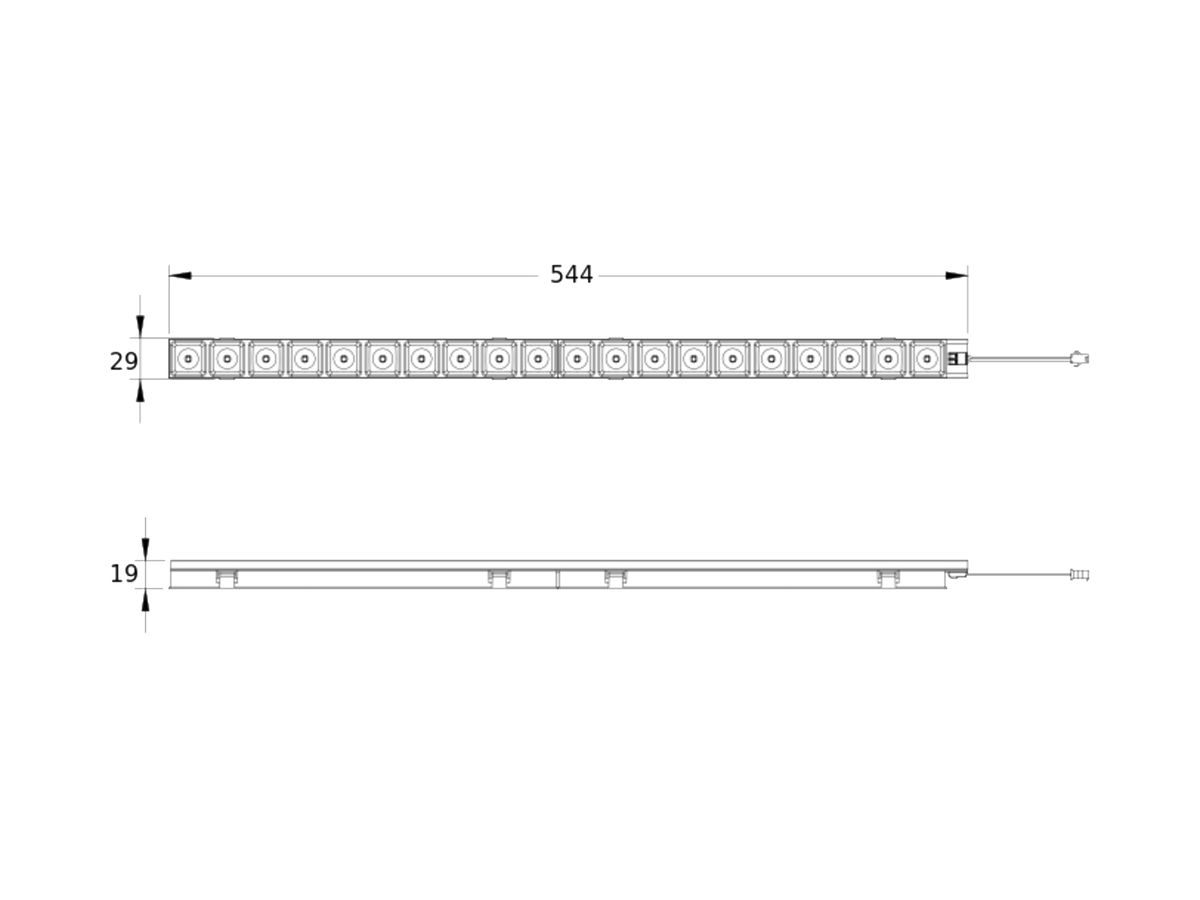 LED-Modul LEDVANCE PL INV 45V 400mA 19W 2350lm 3000K 90° 544×29mm