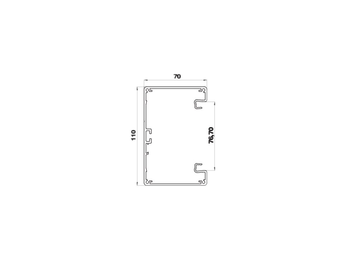Grundprofil Bettermann GEK-A 70×110mm alu