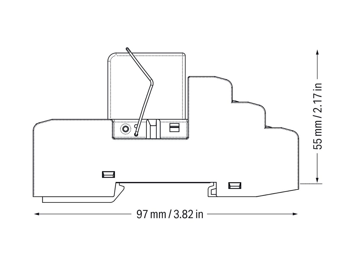Stecksockel WAGO mit Industrierelais 24V DC 4W
