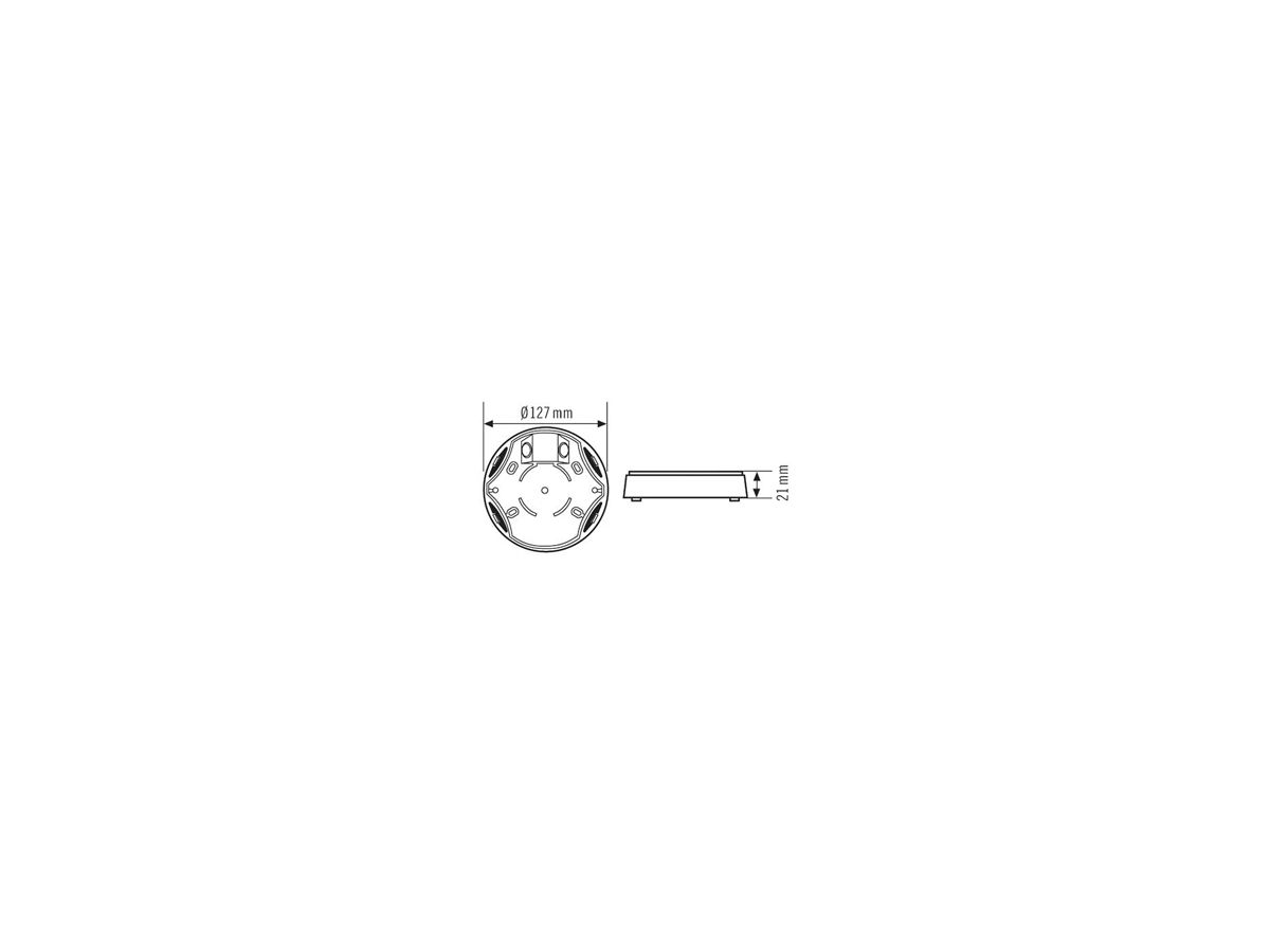 AP-Dose ESYLUX IP54 für PD 360/MD 360, weiss