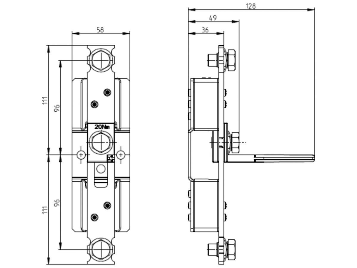 Neutralleitertrenner Weber 630A für Einzelmontage Schraubbefestigung