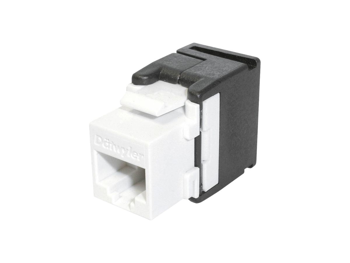 RJ45-Modul Dätwyler KU-T 1/8 U Kat.6 weiss werkzeuglos