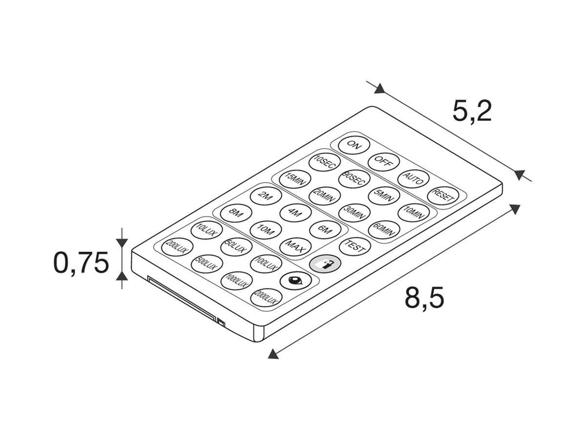 Fernbedienung SLV BATTEN FLAT P schwarz 85×52×6mm