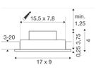 EB-LED-Spot SLV NEW TRIA 13.6W 610lm 927 38° DIM 170×90mm weiss 2×Spot