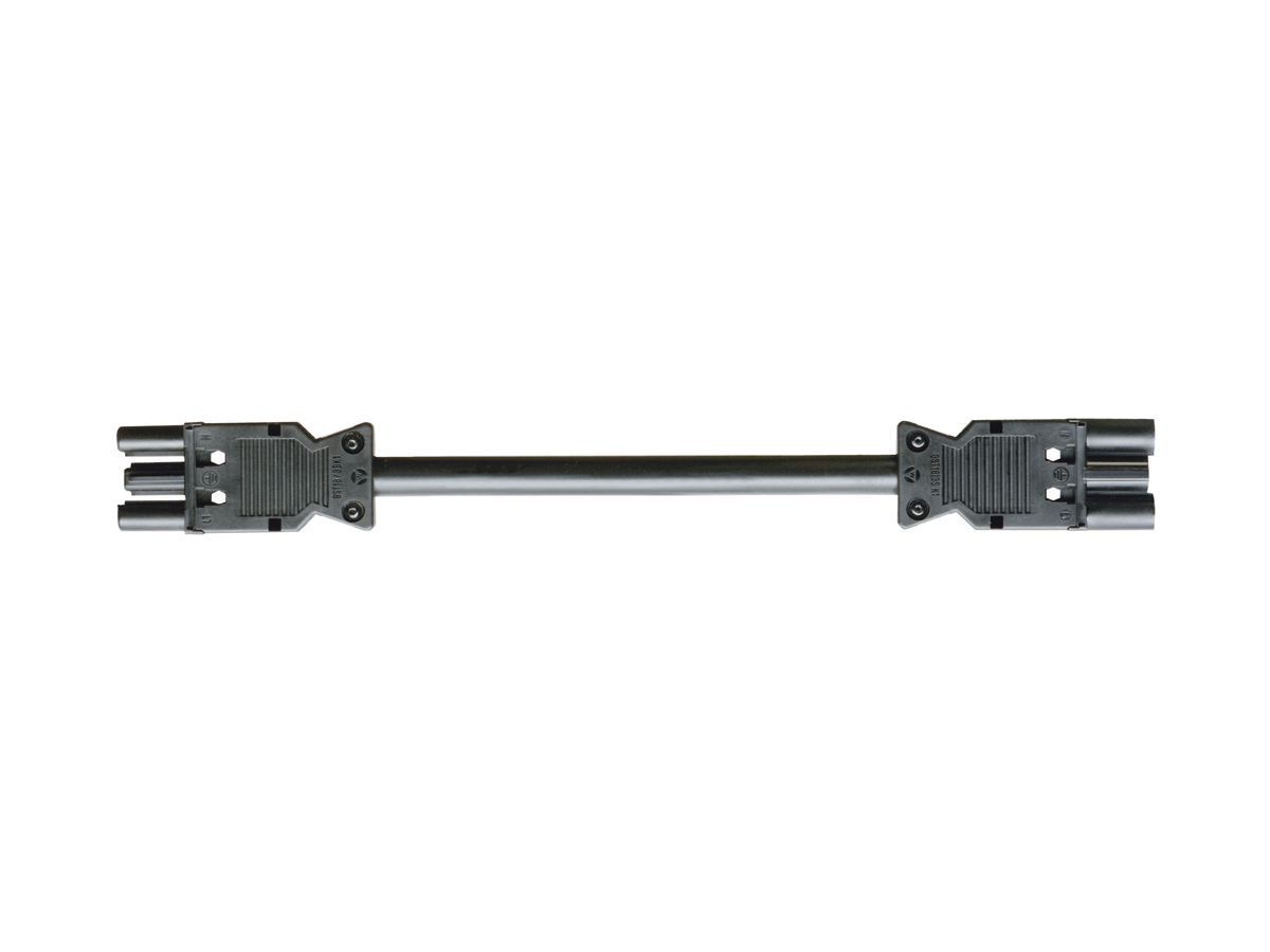 Verlängerung Wieland GST18i3 3×2.5mm² 250V 20A 5m schwarz Stecker-Buchse, Cca