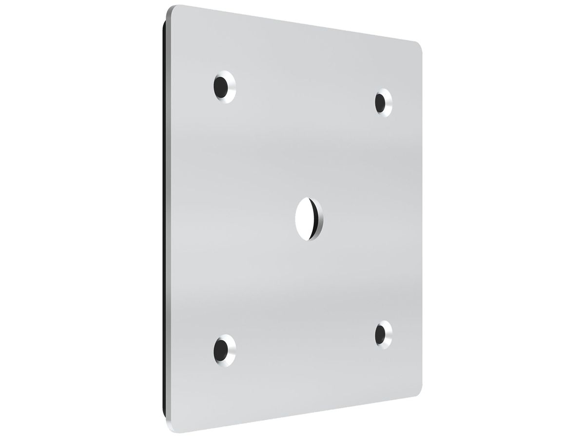 Schraubdeckel Spotbox UP1 88×88×1.5mm Aluminium grau Kabeldurchlass 10mm