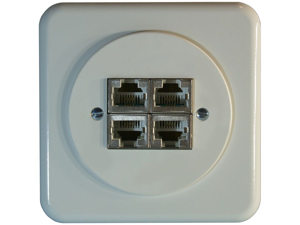 UP-Anschlussdose PMI 4RJ45 weiss