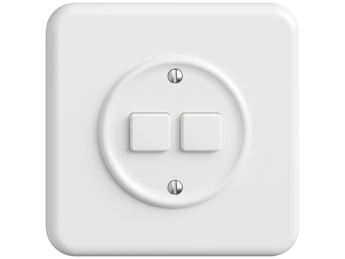 UP-Montageset STANDARDdue Wiser SNAPFIX® f.Druckschalter 2K 2 Tasten ws