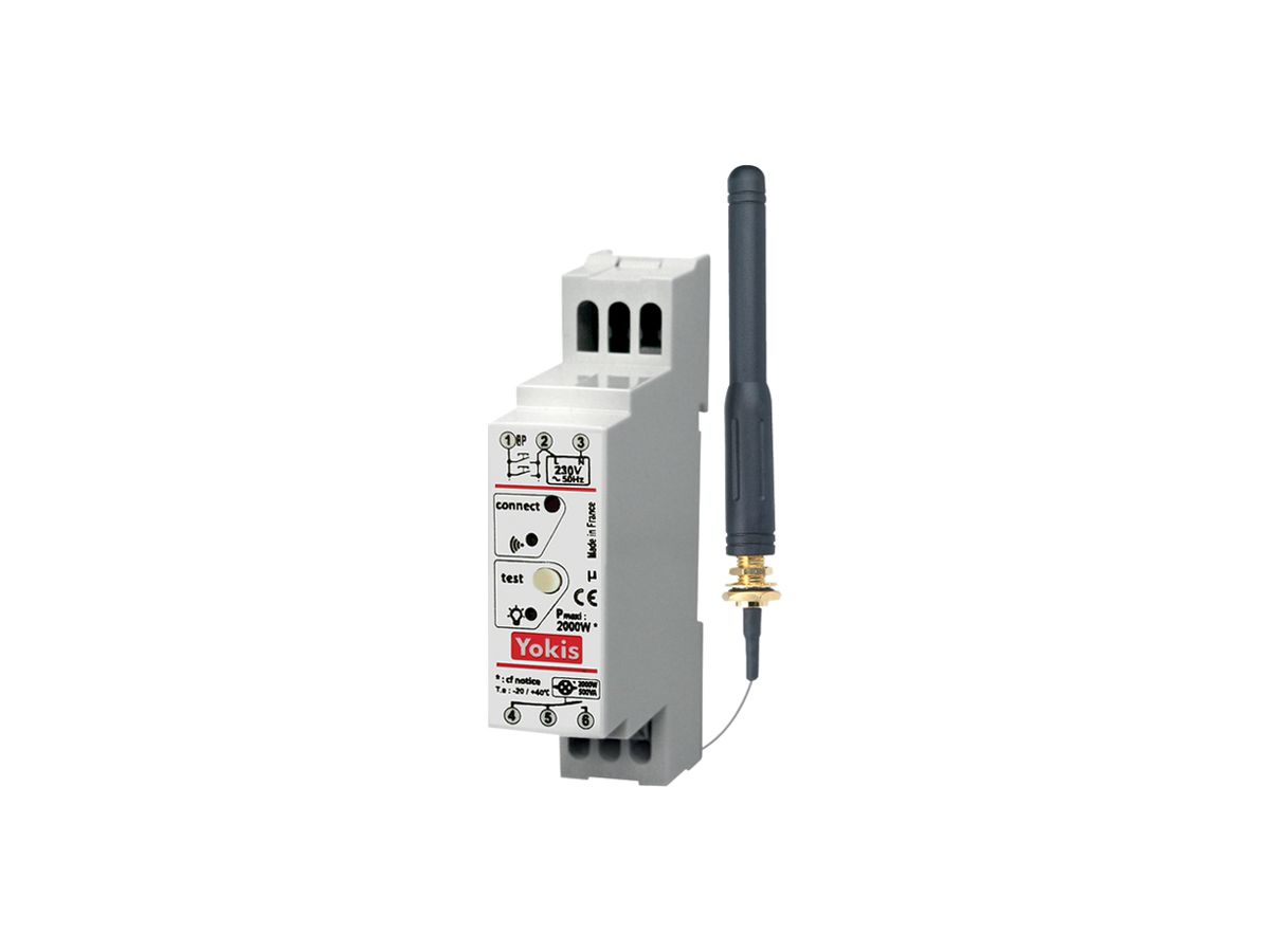 REG-RF-Zeitschaltrelais Yokis MTR2000MRPX, 2000W mit externer Antenne